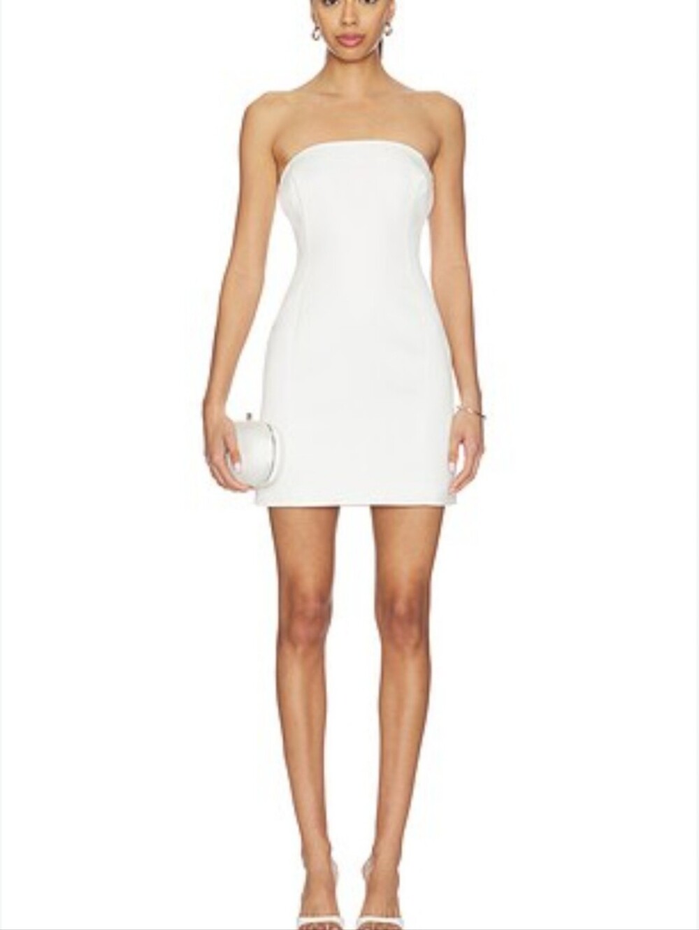 4th + Reckless Strapless White Mini Dress - Sleek Sheath Silhouette size XS NWTS
